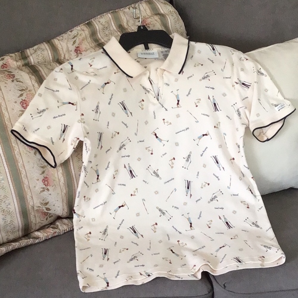 ⛳️ LIZGOLF by Liz Claiborne Polo Shirt Soft Cotton Short Sleeve Sz.S